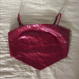 French Kyss Pink Sleeveless Bustier Camisole Top